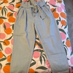a new day Paperbag Waisted Jeans with tie